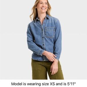 NWT Universal Thread Blue Denim Shirt